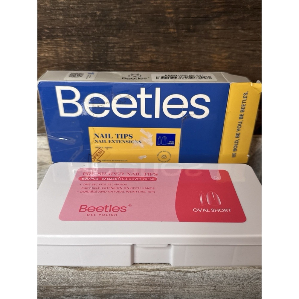 Beetles Nail‎ Tips Nail Extensions – 500 pcs / 10 Sizes - Short Oval